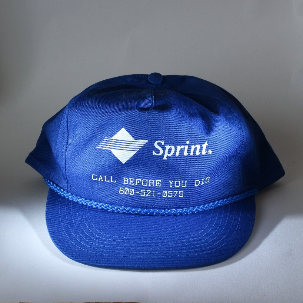 Sprint Hat Men OS Blue Trucker Snapback Call Before You Dig